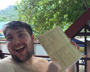 Andrew's happy face -  certified Open Water Diver