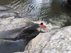 Natural waterslide